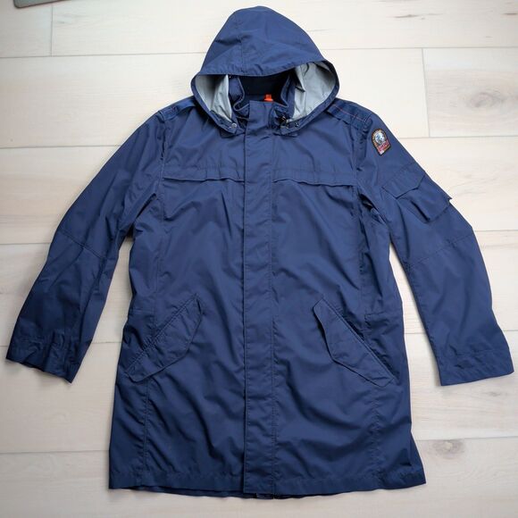 Parajumpers Windbreaker Jacket Coat Mens 3XL Navy Blue Full Zip Leisure - Picture 1 of 14